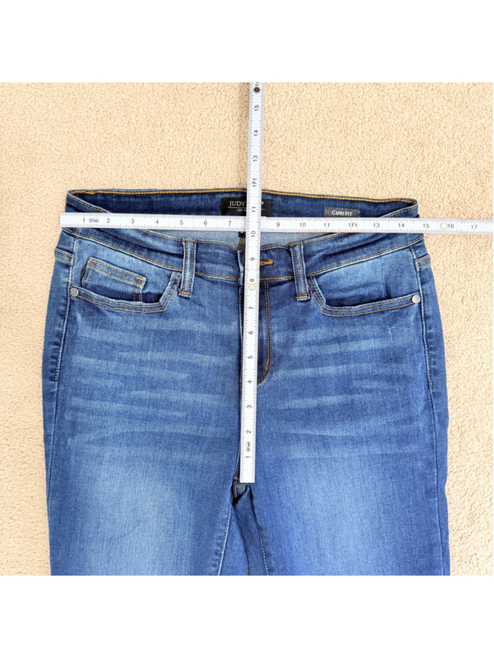 Judy Blue Capri Fit Jeans Women's Size 29 Blue Denim - Picture 10 of 11